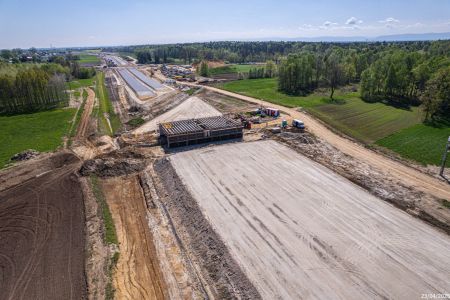 S1 - Bieruń-Oświęcim. Nowe zdjęcia z placu budowy obwodnicy, łącznicy i węzła